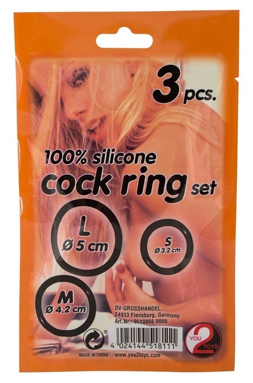 100% silicone cock ring trio