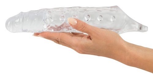 Crystal Skin Penis Sleeve with balls ring