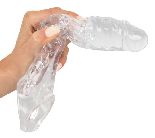 Crystal Skin Penis Sleeve with balls ring