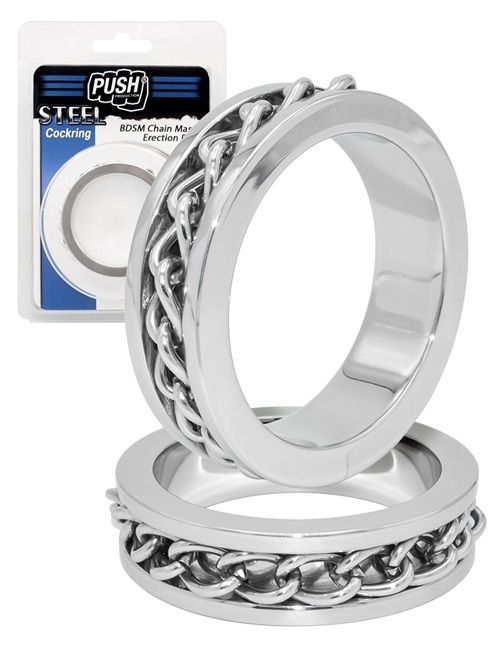 Push Steel - BDSM Chain Master Erection Ring, 40 mm