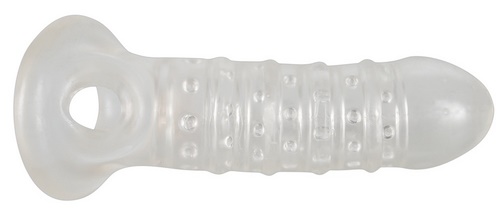 Crystal Skin Penis and Testicle Sleeve with Vibro
