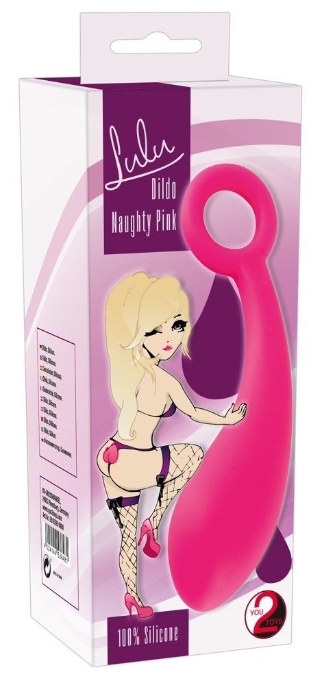 Naughty Pink Silicone Dildo, 18/4