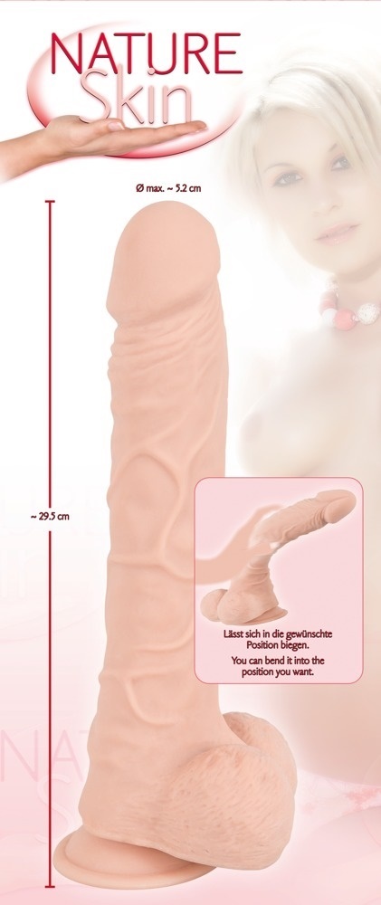 Nature Skin taipuisa dildo large, 29/5