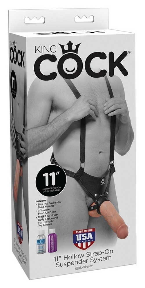 King Cock 11” Hollow Strap-on