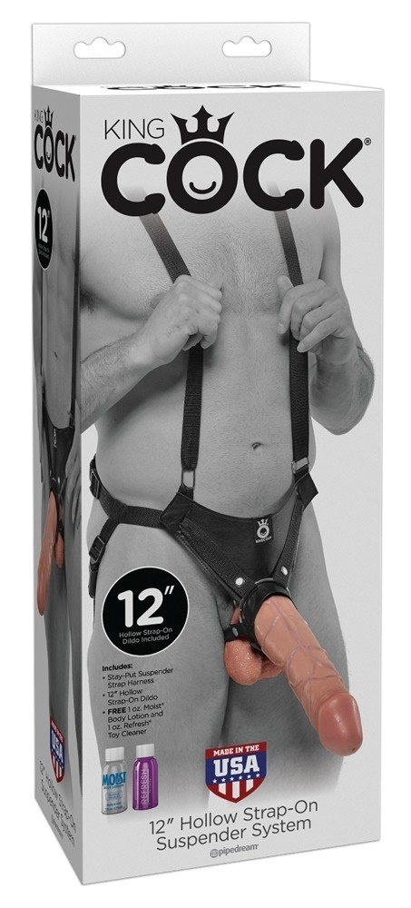 King Cock 12” Hollow Strap-on