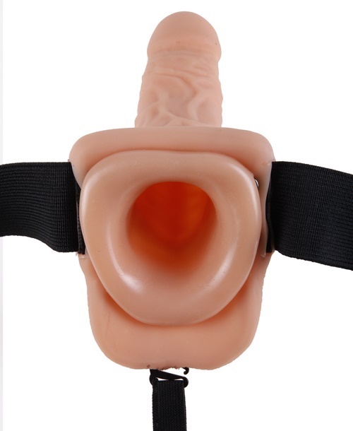 Hollow Strap-on with balls, 7”