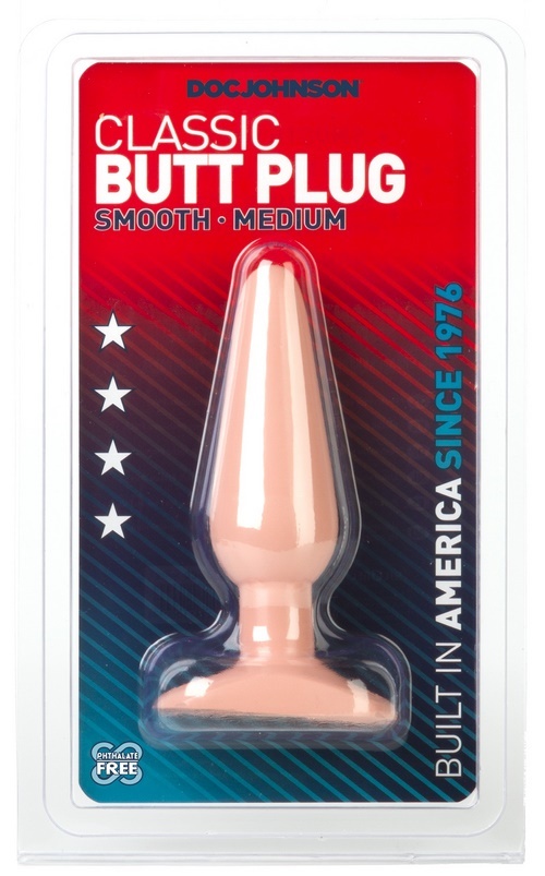 Butt plug medium, vaalea