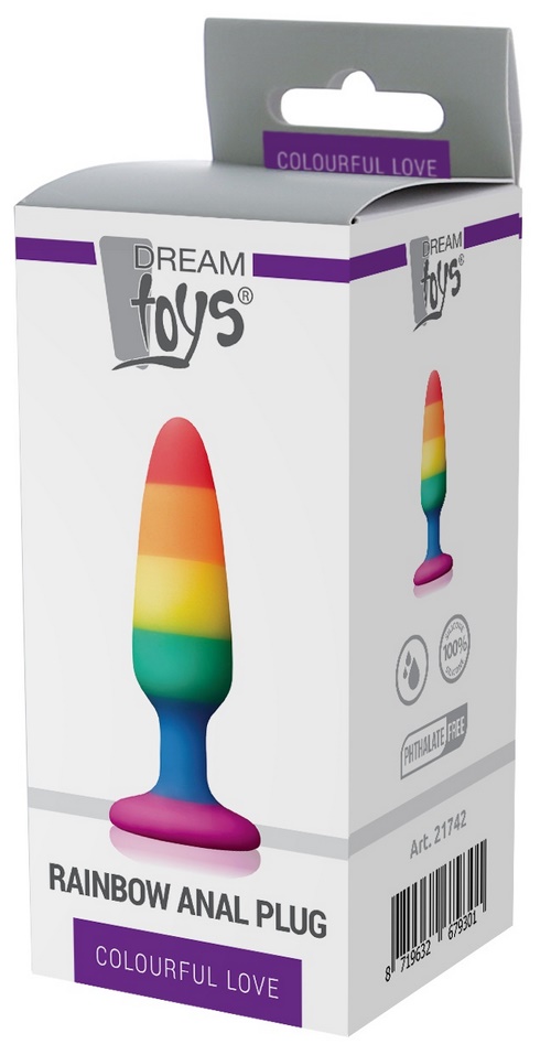 Rainbow Anal Plug, small