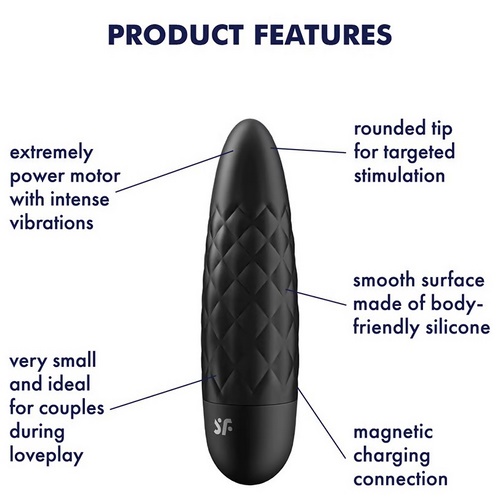 Satisfyer Ultra Power Bullet 5, musta