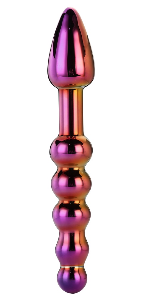 Glamour Glass Ridged Anal Dildo