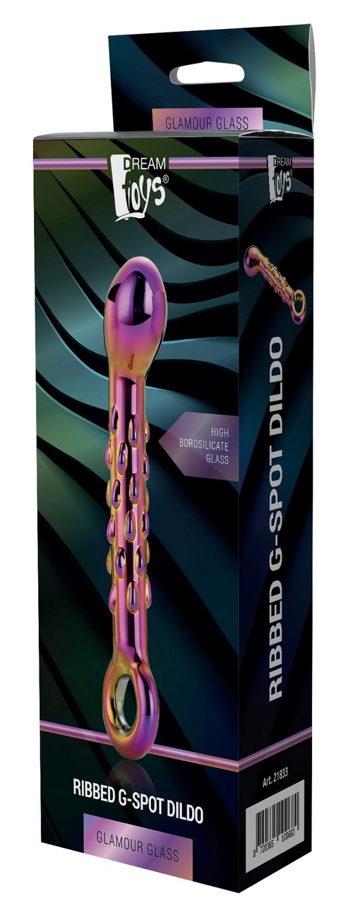 Glamour Glass Ribbed G-Spot Dildo