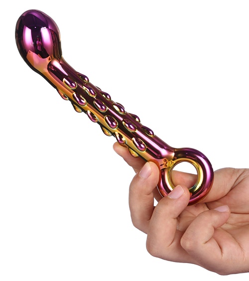 Glamour Glass Ribbed G-Spot Dildo