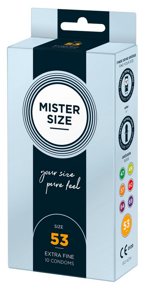 Mister Size -kondomi 53 mm, 10 kpl