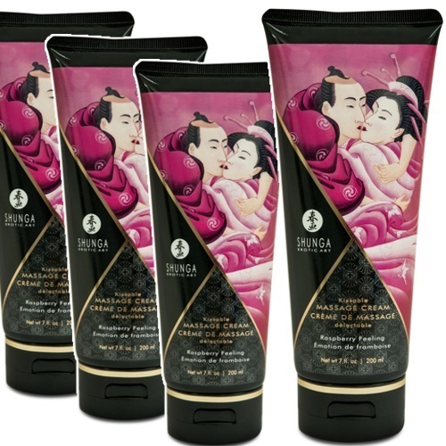 Kissable Massage Cream, Raspberry Feeling, 200 ml