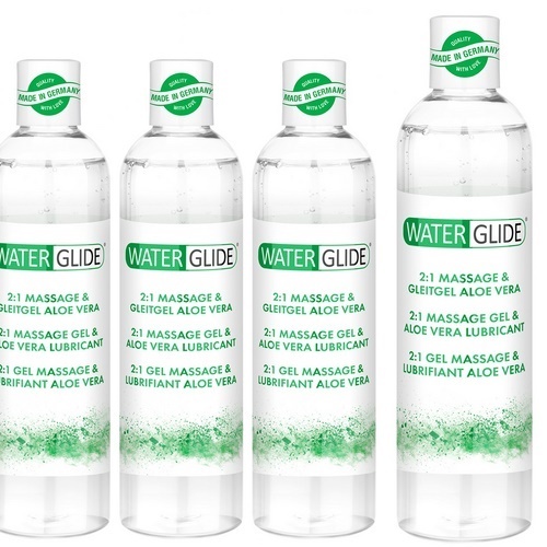 Waterglide 2-in-1 hieronta- ja liukuvoide Aloe Vera, 300 ml