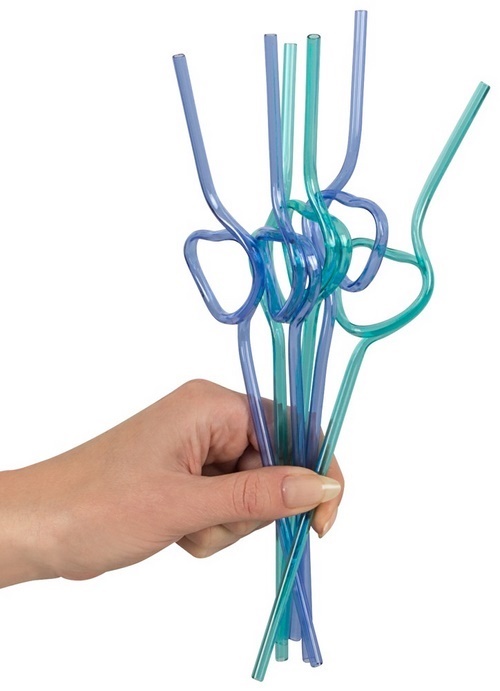 Heart-shaped straws, 6 kpl