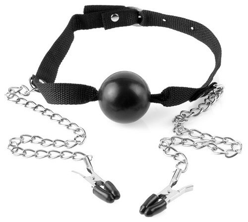 Fetish Fantasy Ball Gag & Nipple Clamps