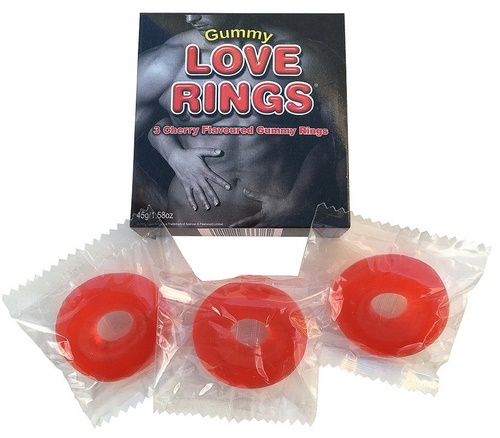 Gummy Love Rings - syötävät penisrenkaat