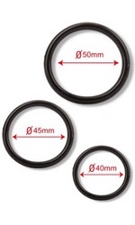 Silicone Cock & Ball Rings, 3-pack