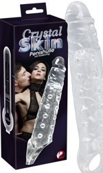 Crystal Skin Penis Sleeve with balls ring