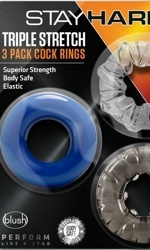 Stayhard Triple Stretch Cockrings 3-pack