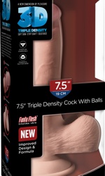 King Cock Plus Triple Density Cock 7.5” with balls, 19/4,5