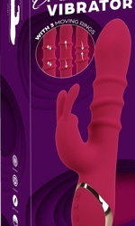 Rabbit Vibrator with 3 Moving Rings