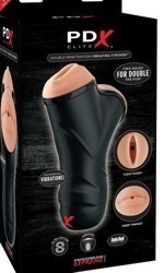 PDX Double Penetration Vibrating Stroker