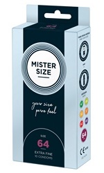 Mister Size -kondomi 64 mm, 10 kpl