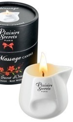 Plaisirs Secrets Massage Candle, Red Wood, 80 ml