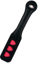 Leather Impression Paddle - Hearts